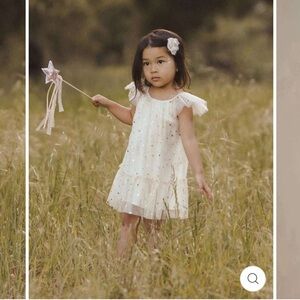 Adorable Noralee Tulle Champagne Starry Dress